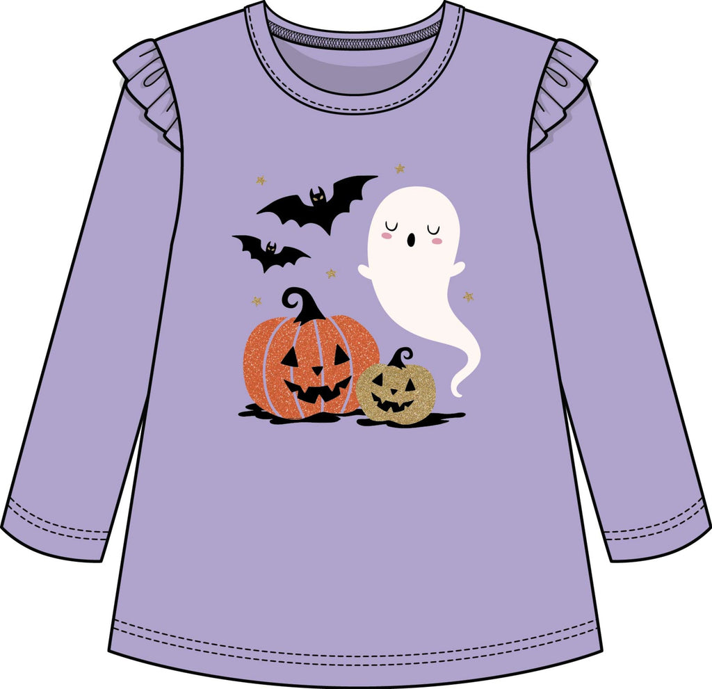 Lavender Ghost and Pumpkin Tunic Set - Select Size