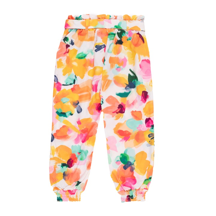 Noruk Yellow & Coral Floral Pant - Select Size