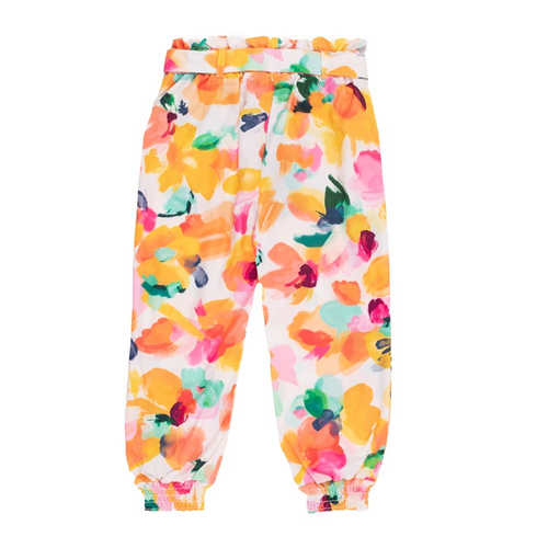 Noruk Yellow & Coral Floral Pant - Select Size
