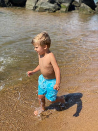 Surf Heathered Aqua Swim Shorts - Select Size